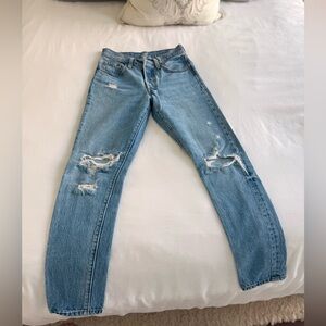 Levi’s Light Blue Distressed Jeans